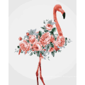 Paint by numbers kits for adults flamingo with flowers